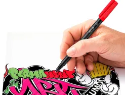 Marqueur staedtler permanent dry safe lumocolor 318 pointe fine 0,6mm coloris assrotis etui de 14 feutres