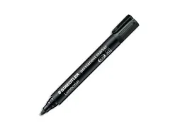 Marqueur staedtler permanent dry safe lumocolor pointe ogive rechargeable résistant eau corps noir encre noire
