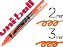 Marqueur uniball craie chalk fin 1.8/2.5mm ideale ardoise s vitrines résiste pluie couleur lumineuse orange fluo