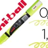 Marqueur uniball craie chalk marker pointe conique fine 0.9/1.3mm craie liquide couleur lumineuse jaune fluo