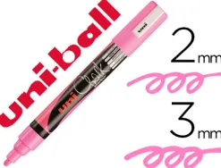 Marqueur uniball craie chalk marker pointe fine 1,8/2,5mm craie liquide couleur lumineusrose fluo