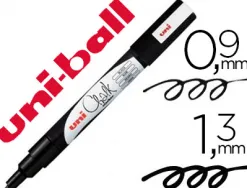 Marqueur uniball craie chalk marker pointe conique fine 0.9/1.3mm craie liquide noir