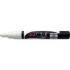 Marqueur uniball craie chalk marker pointe conique fine 0.9/1.3mm craie liquide couleur lumineuse blanc