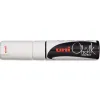 Marqueur uniball craie chalk marker pointe large 8mm craie liquide couleur lumineuse blanc