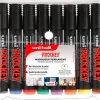 Marqueur uniball uni prockey permanent pointe ogive tracé 1.8mm encre sans alcool corps plastique pochette 8 unités