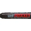 Marqueur uniball uni prockey permanent pointe biseautée encre inaltérable inodore corps plastique couleur bleu