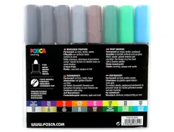 Marqueurs peinture posca pointe conique moyenne encre inodore couvrante set 16 unites assorties