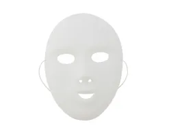 Masque enfant o color thermoforme a decorer coloris blanc lot de 12 unites