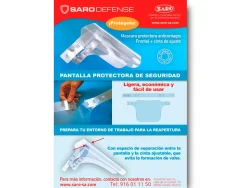 Masque facial protecteur glasspack 200 mc renforcement frontal pvc 300 mc fermeture avec elastique mesures