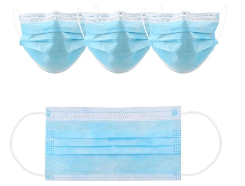 Masque jetable norme ce en 14683:2019+ac:2019 class1 chirurgical à usage unique couleur bleu