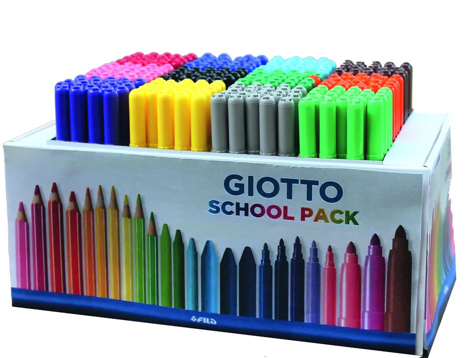 Maxi classpack feutres turbo color giotto encre lavable pointe 2mm 240 unites et 40 offerts coloris assortis