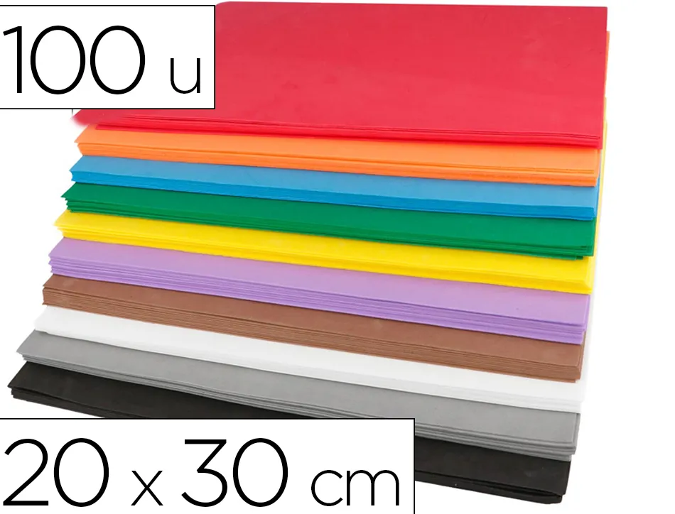 Maxi pack mousse eva innspiro 2mm 200x300mm 10 coupons coloris assortis lot 100 plaques