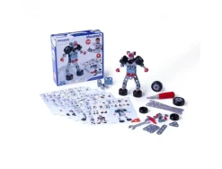 Mecatech miniland construction de vehicules robots et personnages 6 modeles 106 pieces et 6