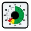 Mesure du temps eduplay minuteur magnetique 3 zones colores vert jaune et rouge