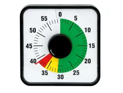 Mesure du temps eduplay minuteur magnetique 3 zones colores vert jaune et rouge