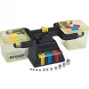 Mesure et pods miniland balance liquides solides plastique 2 bacs gradues de 100 a 1000 ml 14 masses