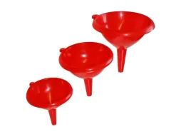 Mesure et poids eduplay entonnoirs tailles assorties 12 10 8 cm plastique 3 pieces coloris rouge