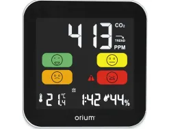 Mesureur co2 cep capteur co2 ndir ecran lcd retroeclaire intensite reglable 3 niveaux mesure 4 smileys lecture