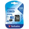 Micro sdhc verbatim 128gb classe 10 avec adaptateur ideal videos qualite cinema hd 3d vitesse ecriture