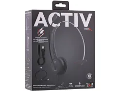 Micro-casque tnb activ 100m micro filair jack 3.5mm mono oreillette, telecommande usb et adaptateur usb-c