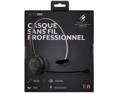 Micro-casque tnb activ 100m micro filair jack 3.5mm mono oreillette, telecommande usb et adaptateur usb-c