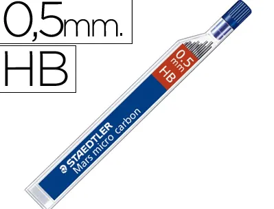 Mine graphite staedtler mars micro 0.5mm hb carbon papier standard dessin tous portemines étui 12 unités