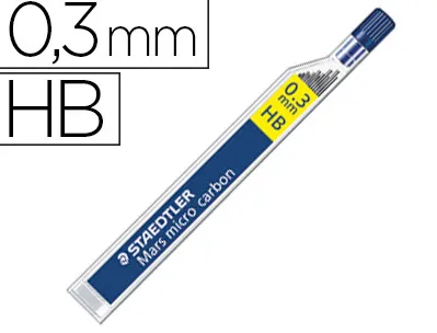 Mine graphite staedtler mars micro 0.3mm hb carbon papier standard dessin tous portemines étui 12 unités