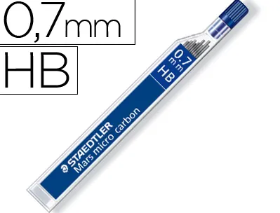 Mine graphite staedtler mars micro 0.7mm hb carbon papier standard dessin tous portemines étui 12 unités