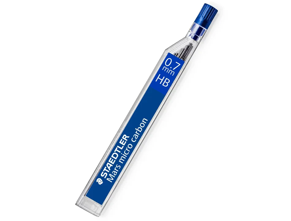Mine graphite staedtler mars micro 0.7mm hb carbon papier standard dessin tous portemines étui 12 unités