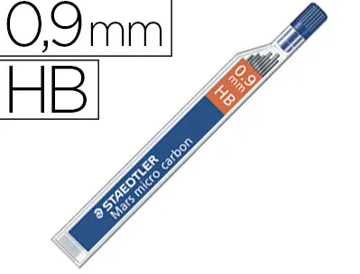Mine graphite staedtler mars micro 0.9mm hb carbon papier standard dessin tous portemines étui 12 unités