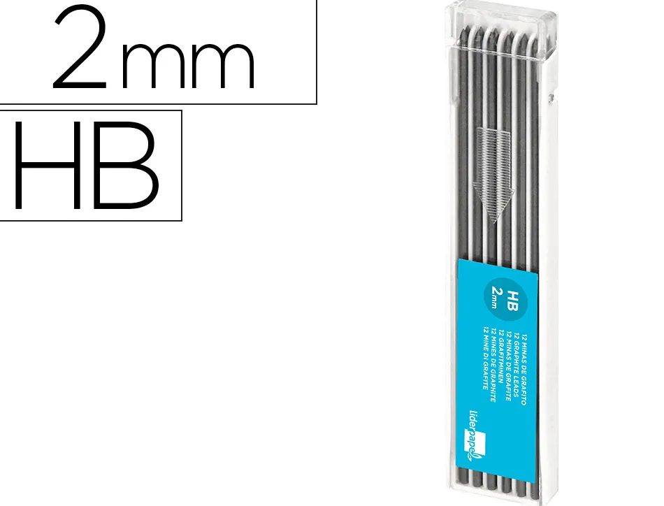 Mine liderpapel 2mm coloris noir étui 12 unités