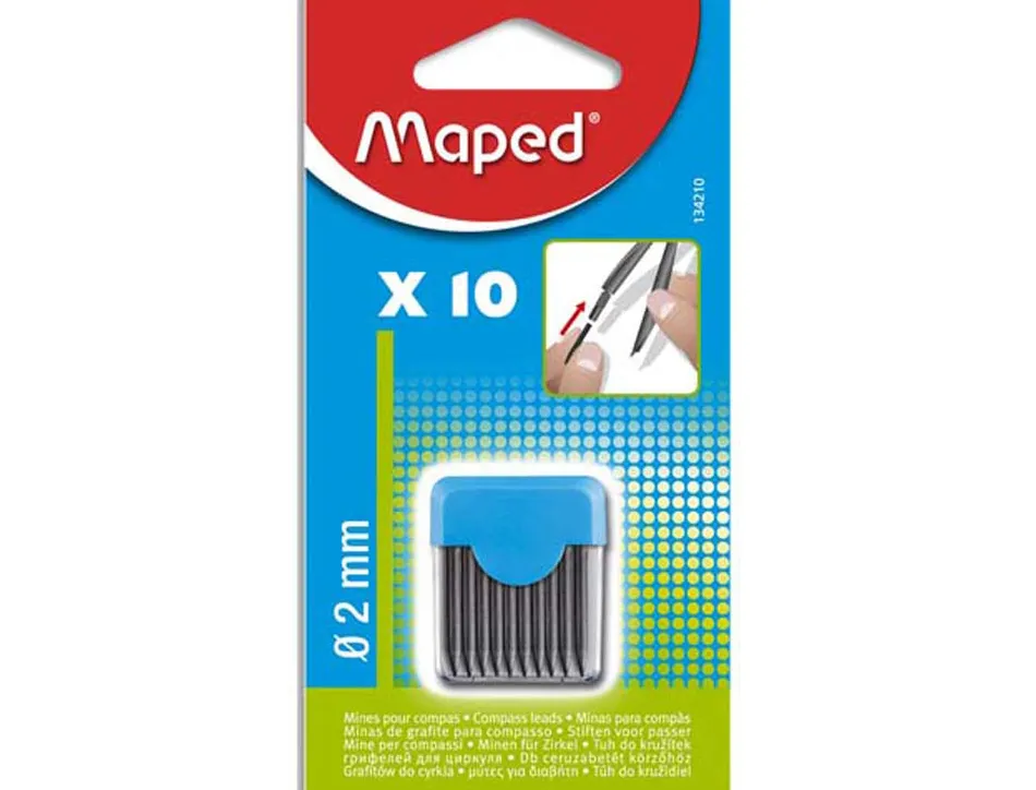 Mine maped compas 2mm hb étui 10 unités