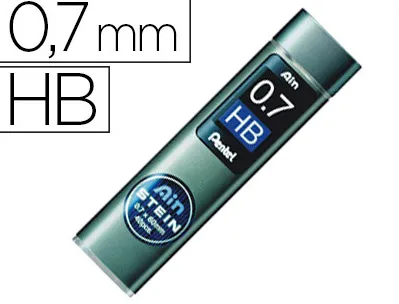 Mine pentel 0.7mm hb haute densité résistante étui avec bec verseur 40 unités