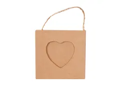 Mini cadre photo o'color carton forme coeur 8x8cm lot 10 unites