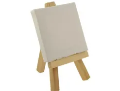 Mini chevalet bois avec toile 12x7 cm chassis 7x7 cm