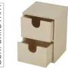 Mini commode o'color bois a decorer 2 tiroirs coulissants coloris naturel 8x7x11cm