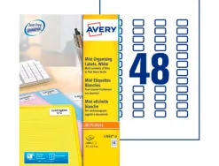 Mini etiquette avery ilc blanc 22 x 12,7 mm boite de 1200
