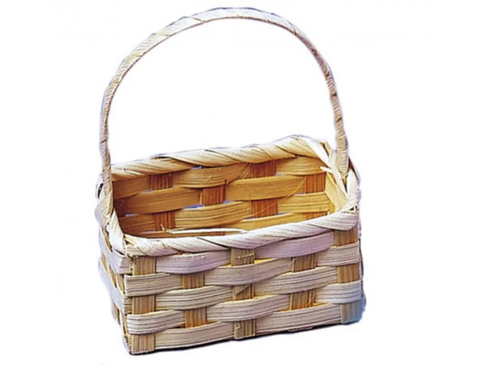 Mini panier bambou graine creative 9x5x13cm a decorer