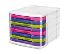 Module classement cep 8 tiroirs polystyrène antichoc mat et brillant multicolores amovibles 292x386x246mm 200f/tiroir