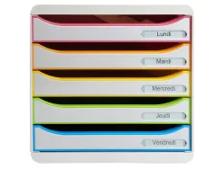 Module classement exacompta big box plus 5 tiroirs coloris arlequin