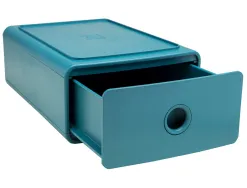 Module classement exacompta tiny box skandi 1 tiroir monobloc plastique recycle 265x190x107mm coloris bleu