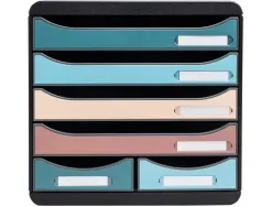 Module classement exacompta big box maxi skandi 6 tiroirs coloris assortis