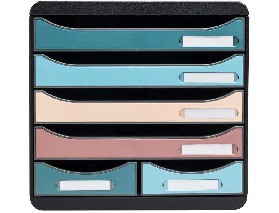 Module classement exacompta big box maxi skandi 6 tiroirs coloris assortis