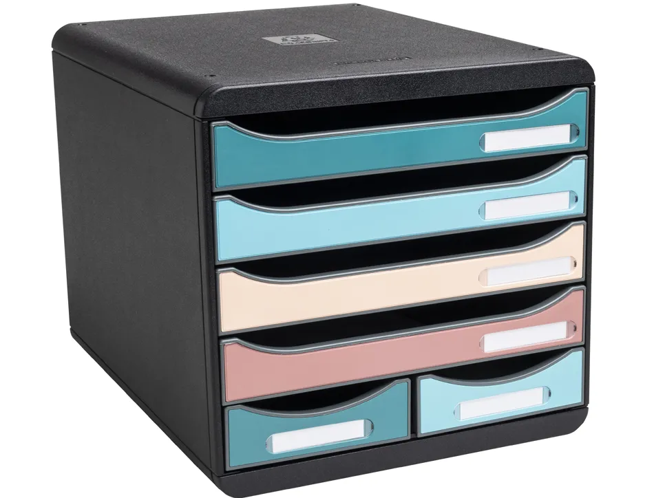 Module classement exacompta big box maxi skandi 6 tiroirs coloris assortis