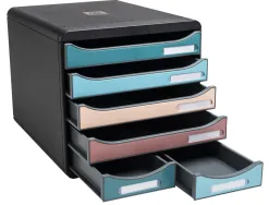 Module classement exacompta big box maxi skandi 6 tiroirs coloris assortis
