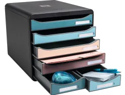 Module classement exacompta big box maxi skandi 6 tiroirs coloris assortis