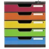 Module classement exacompta modulo iderama 5 tiroirs fermeture a cle coloris arlequin