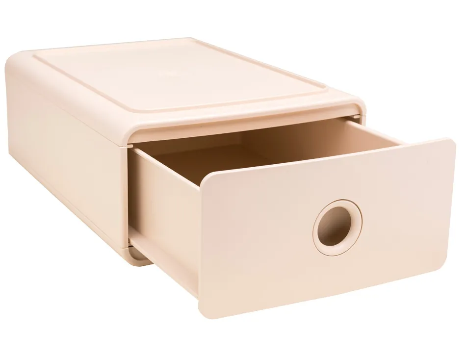 Module classement exacompta tiny box skandi 1 tiroir monobloc plastique recycle 265x190x107mm coloris nude