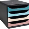 Module classement exacompta big box skandi 4 tiroirs coloris assortis