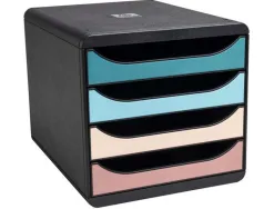 Module classement exacompta big box skandi 4 tiroirs coloris assortis
